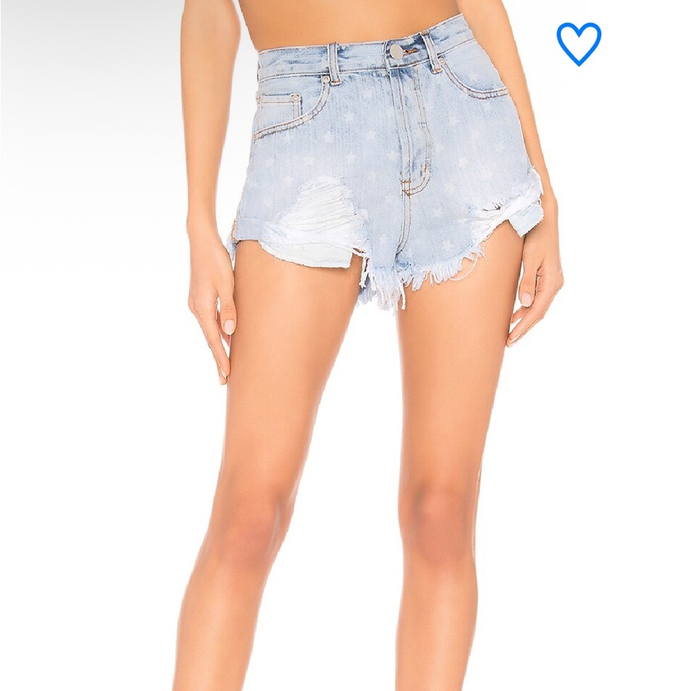 Superdown Star Denim Shorts